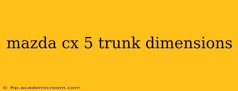 mazda cx 5 trunk dimensions