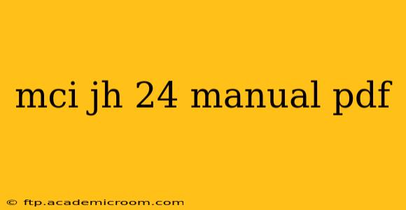 mci jh 24 manual pdf