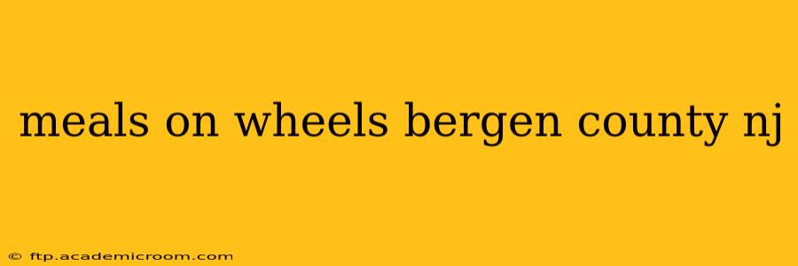 meals on wheels bergen county nj