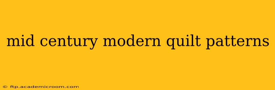 mid century modern quilt patterns