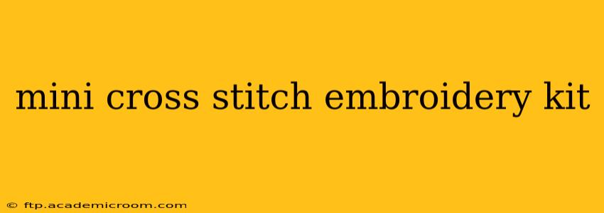 mini cross stitch embroidery kit
