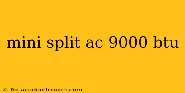 mini split ac 9000 btu