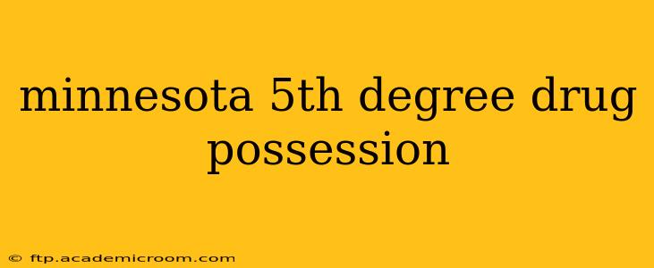 minnesota 5th degree drug possession