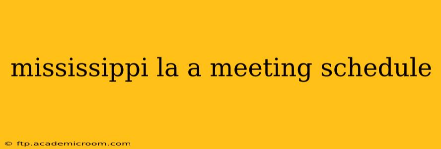 mississippi la a meeting schedule