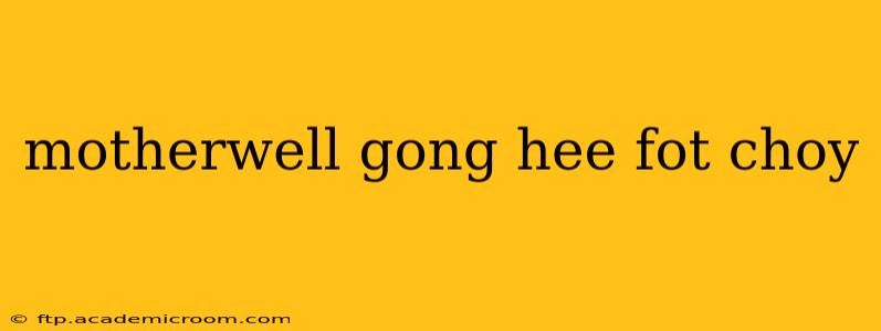 motherwell gong hee fot choy