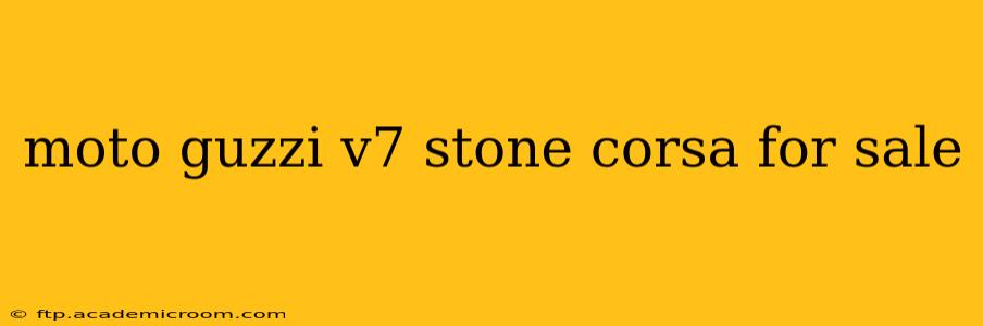 moto guzzi v7 stone corsa for sale
