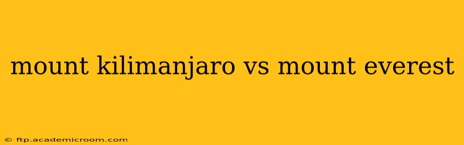 mount kilimanjaro vs mount everest
