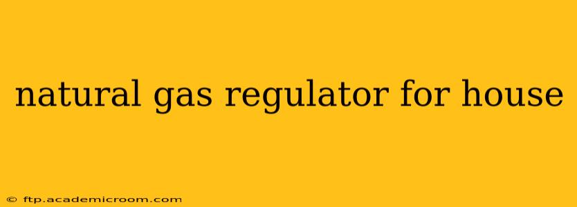 natural gas regulator for house