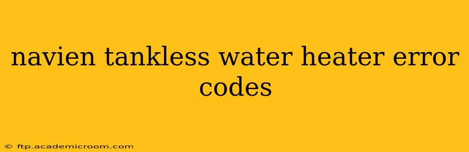 navien tankless water heater error codes