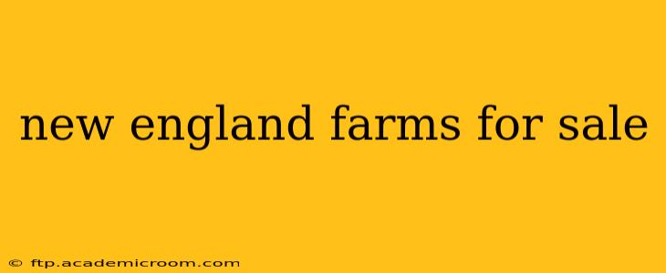 new england farms for sale