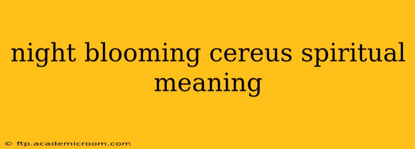 night blooming cereus spiritual meaning