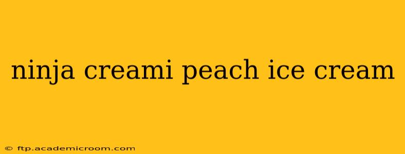 ninja creami peach ice cream