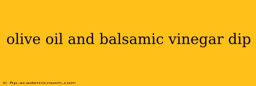 olive oil and balsamic vinegar dip