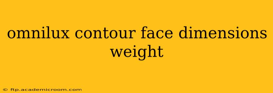 omnilux contour face dimensions weight