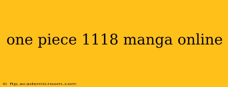 one piece 1118 manga online