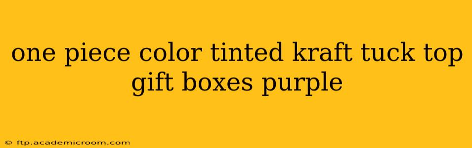one piece color tinted kraft tuck top gift boxes purple