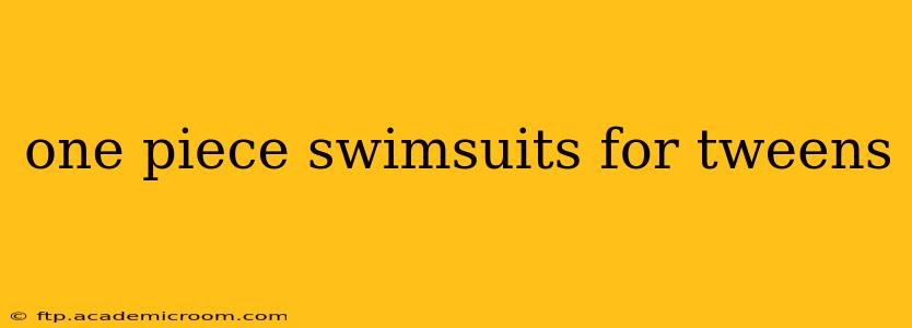 one piece swimsuits for tweens