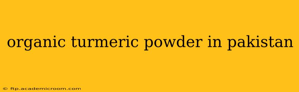 organic turmeric powder in pakistan