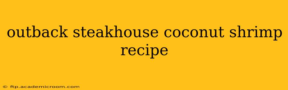 outback steakhouse coconut shrimp recipe