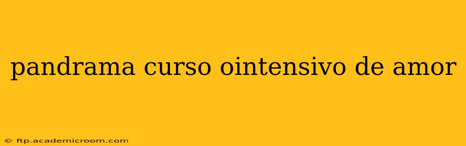 pandrama curso ointensivo de amor