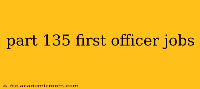 part 135 first officer jobs