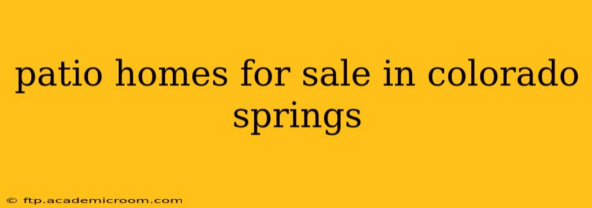 patio homes for sale in colorado springs