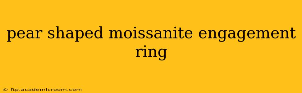 pear shaped moissanite engagement ring