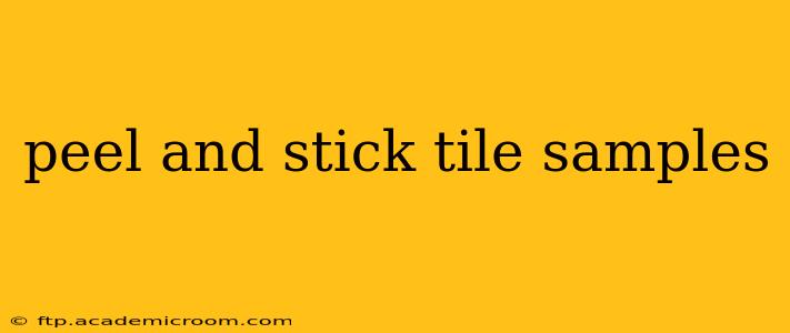 peel and stick tile samples
