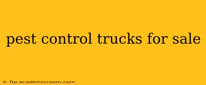 pest control trucks for sale