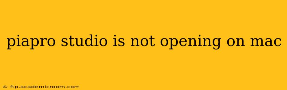 piapro studio is not opening on mac
