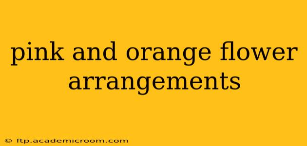 pink and orange flower arrangements