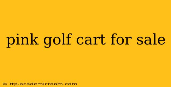pink golf cart for sale