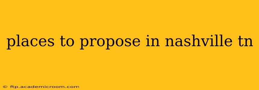 places to propose in nashville tn