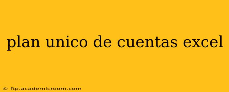 plan unico de cuentas excel