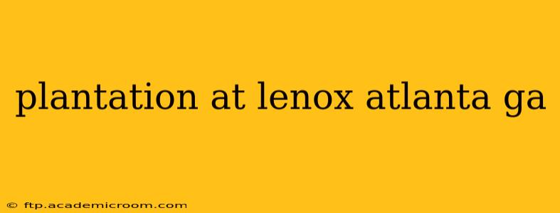 plantation at lenox atlanta ga