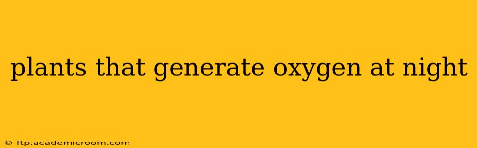 plants that generate oxygen at night