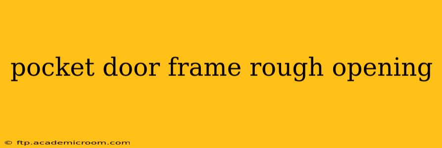 pocket door frame rough opening