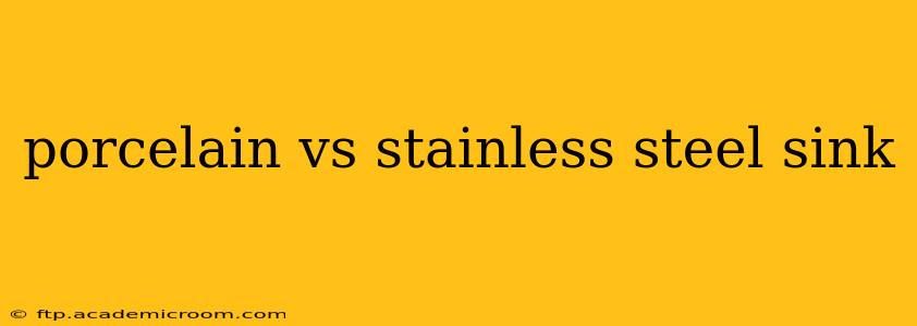 porcelain vs stainless steel sink