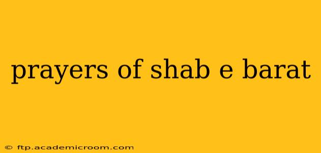 prayers of shab e barat