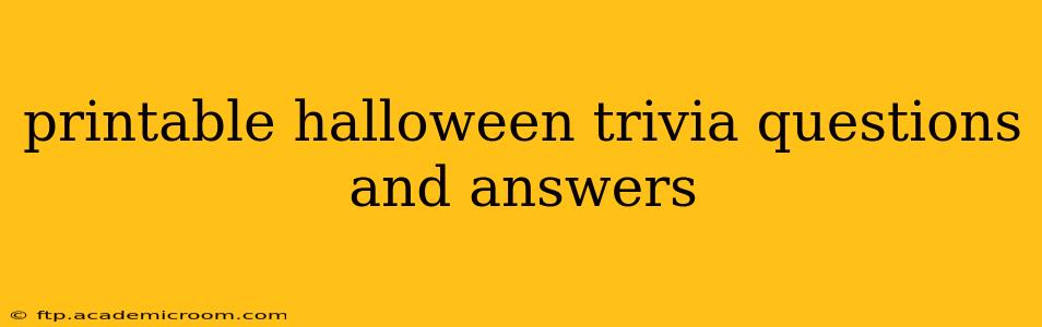 printable halloween trivia questions and answers