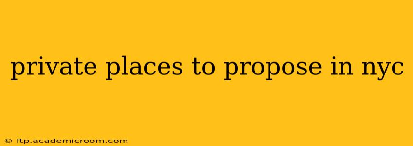 private places to propose in nyc