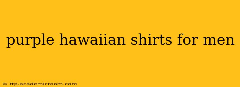 purple hawaiian shirts for men