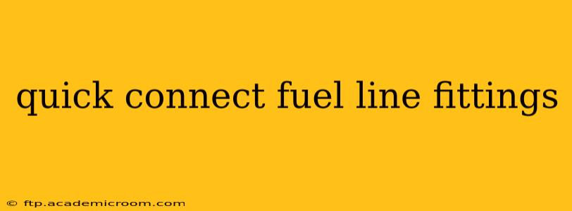 quick connect fuel line fittings