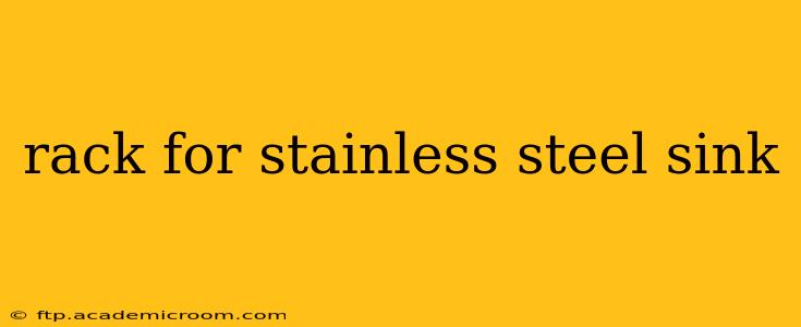 rack for stainless steel sink