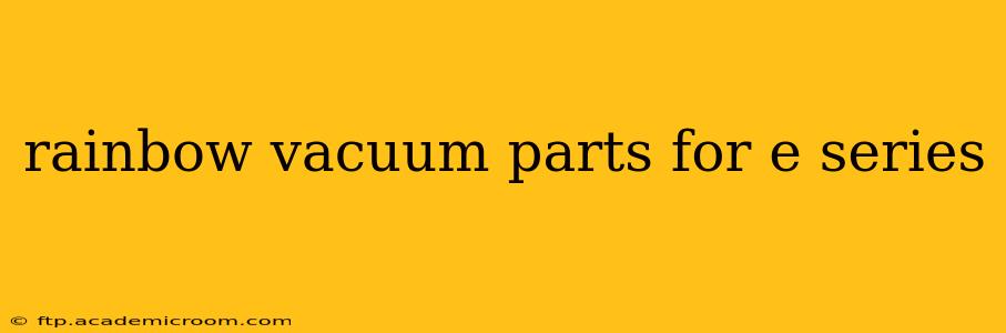 rainbow vacuum parts for e series