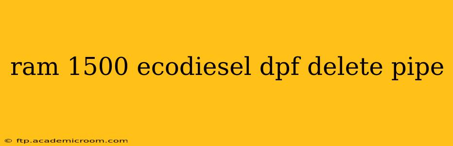 ram 1500 ecodiesel dpf delete pipe