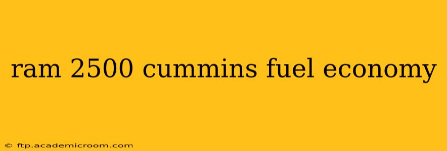 ram 2500 cummins fuel economy