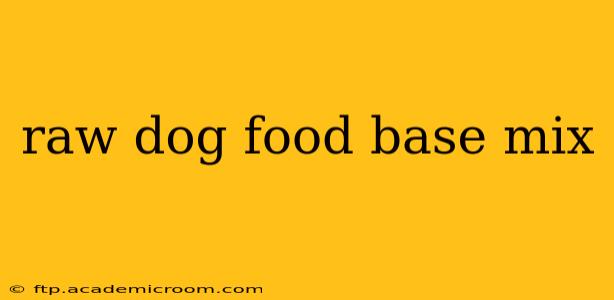 raw dog food base mix