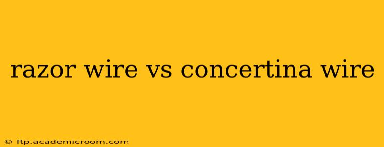 razor wire vs concertina wire