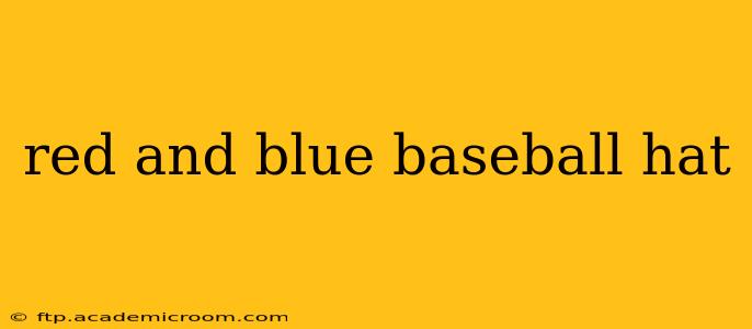 red and blue baseball hat